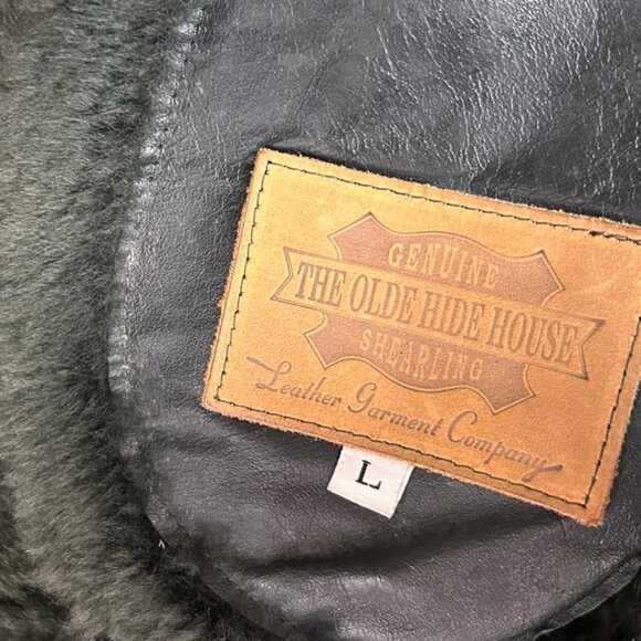 Vintage Green Sheepskin Coat - Picture 5 of 5